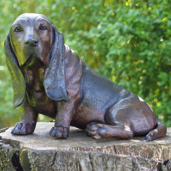 Bronzefigur Jagdhund