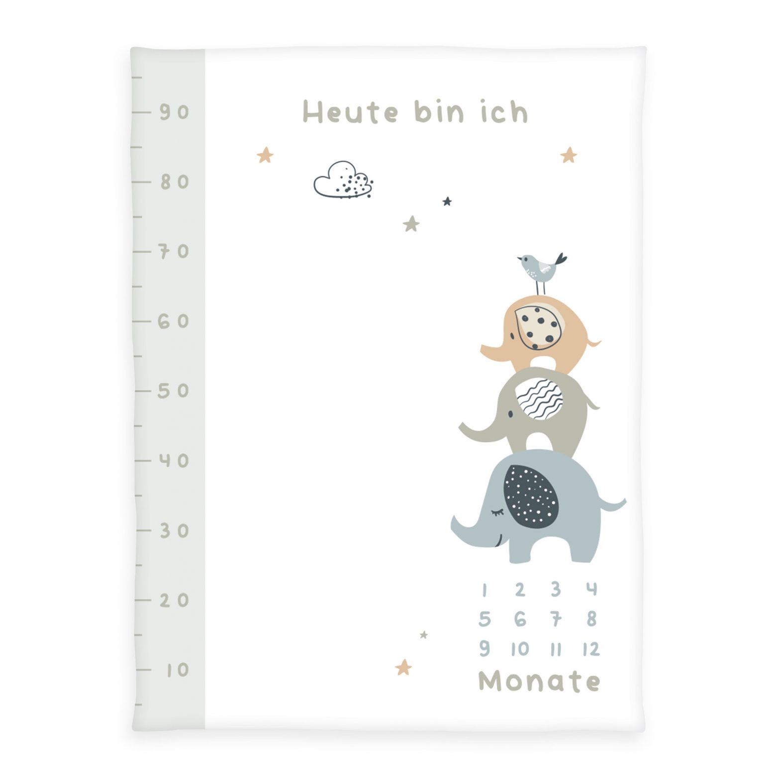 babybest® Meilensteindecke/Monatsdecke – Elephants