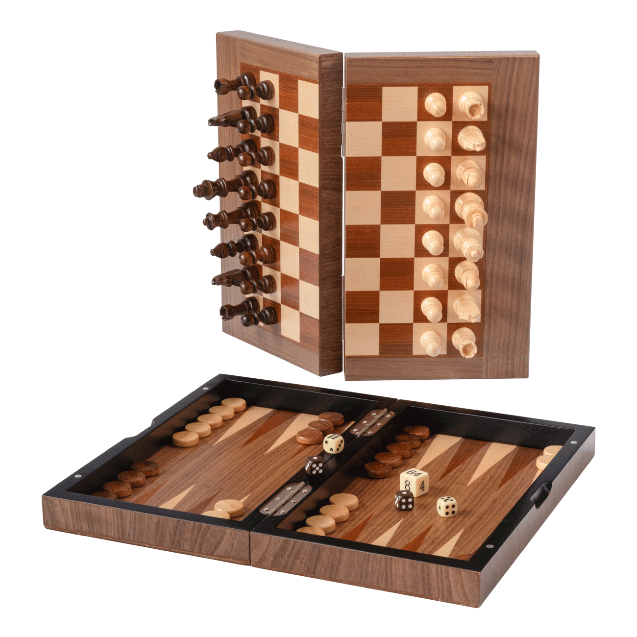 Backgammon/Schach Nussbaum KH 63 mm FG 30 mm