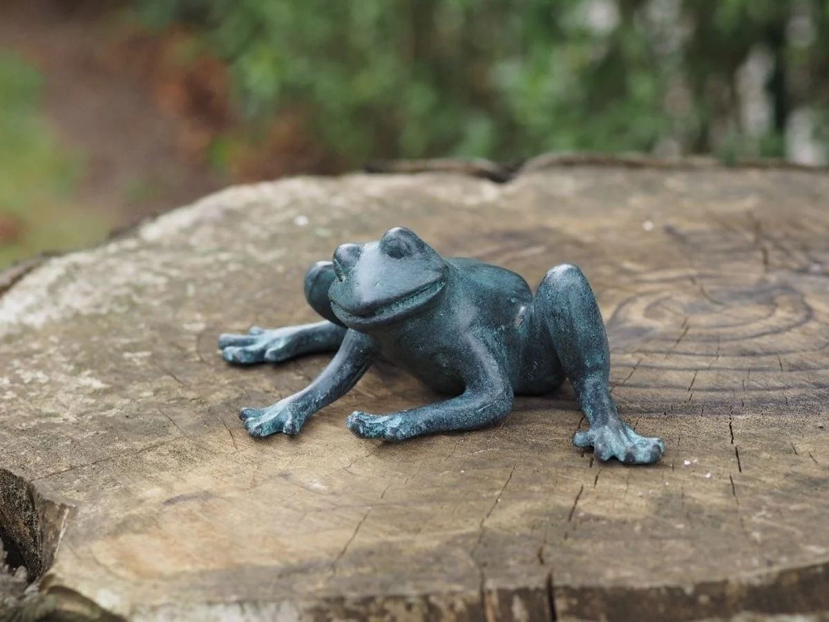 Bronzefigur kleiner Frosch, Wasserspeier