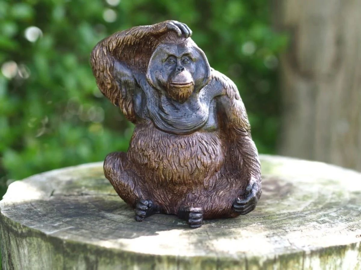 Bronzefigur Orang-Utan