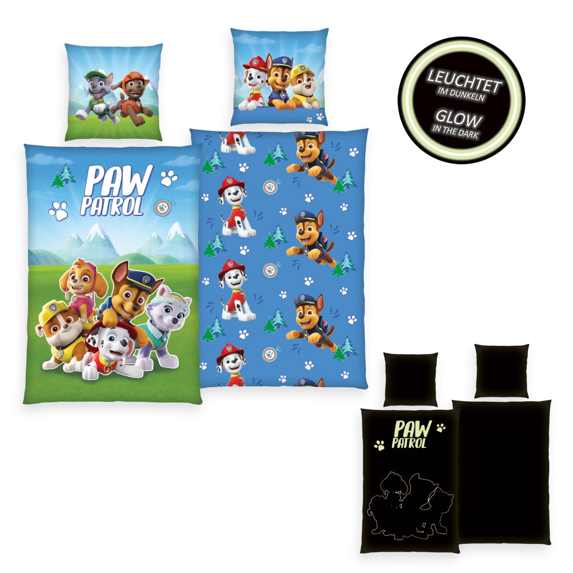 Paw Patrol Bettwäsche – Glow in the Dark