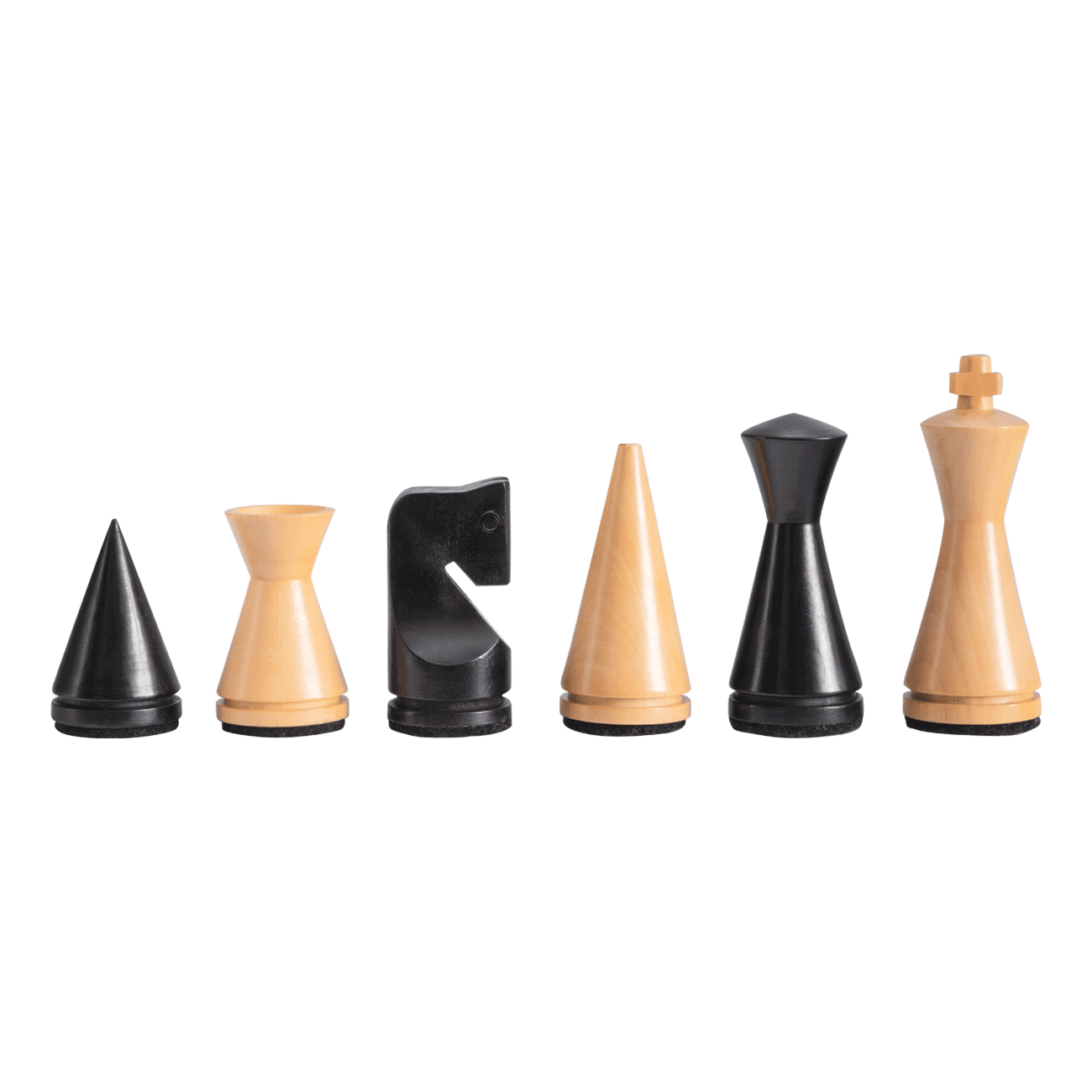 Schachfiguren Cone modern Black KH 76 mm