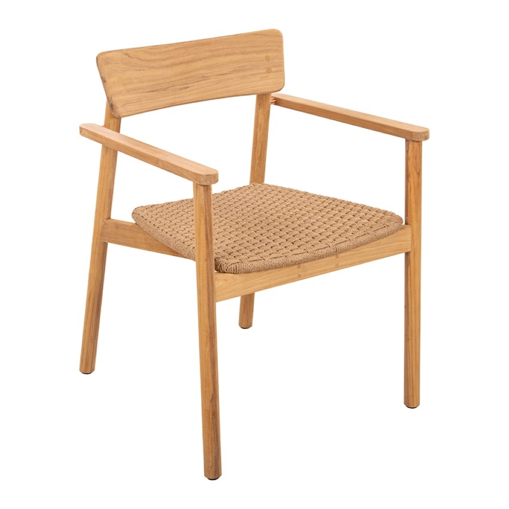 Traditional Teak – Carmen Dining Chair – Outdoor Armlehnstuhl aus Teak