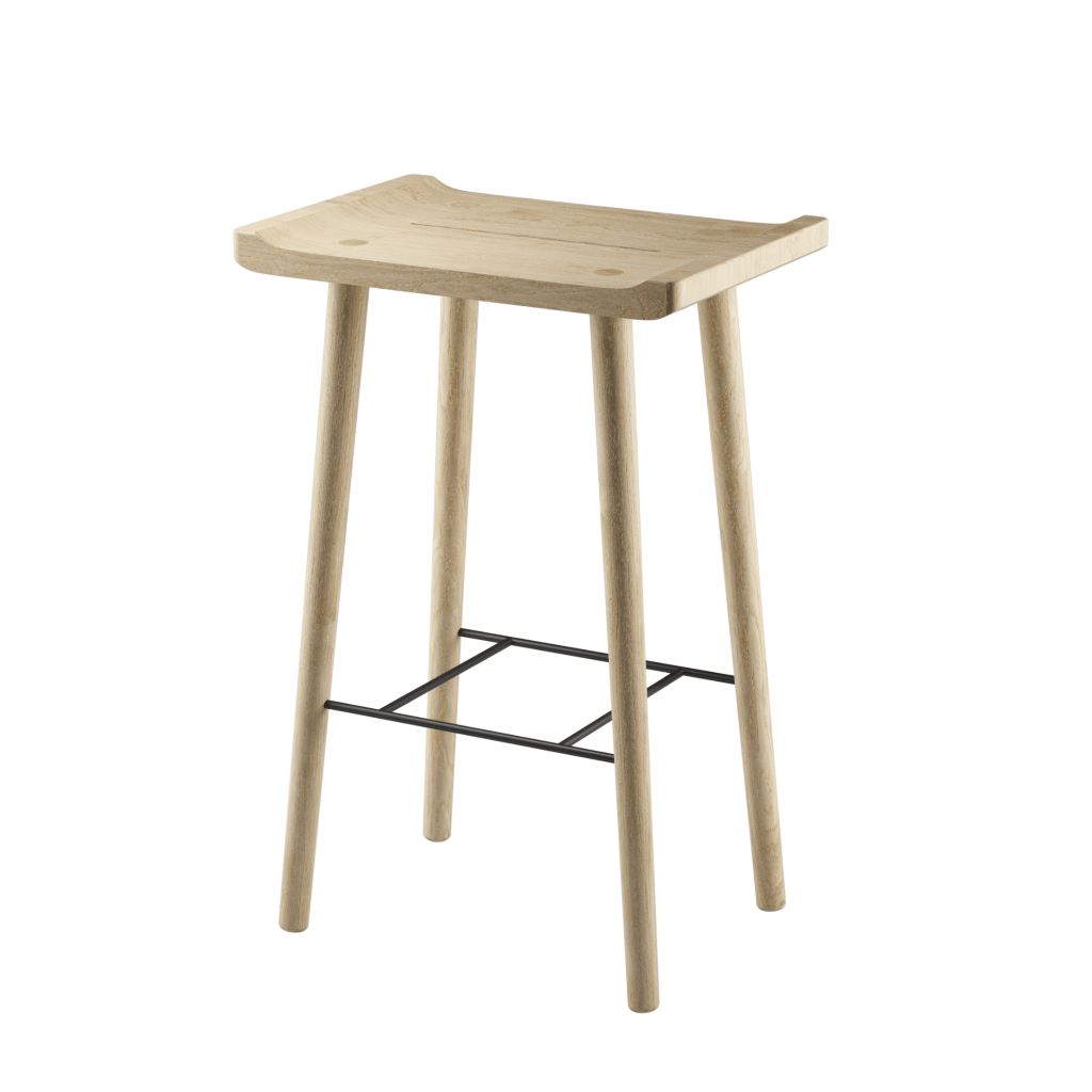 EKTA Living – Scala Bar Stool – Thekenhocker aus Eichenholz – 64 cm